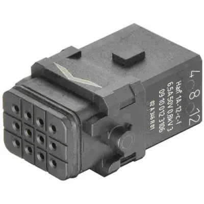 Socket contact insert, 1A, 12 pole, crimp connection, 09100123106 - 1