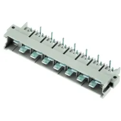 Male connector, type C, 15 pole, z-d, pitch 5.08 mm, solder pin, angled, silver-plated, 09061152911222