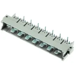 Male connector, type H15, 15 pole, z-d, pitch 5.08 mm, solder pin, angled, silver-plated, 09061152932222
