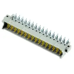 Male connector, type F, 48 pole, z-b-d, pitch 5.08 mm, solder pin, angled, gold-plated, 09061486901222