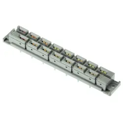 Female connector, type H15, 15 pole, z-d, pitch 10.16 mm, solder pin, straight, silver-plated, 09062152821222