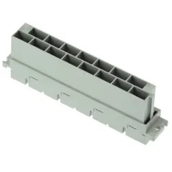 Female connector, type H15, 15 pole, z-d, pitch 10.16 mm, faston plug, straight, silver-plated, 09062152871222