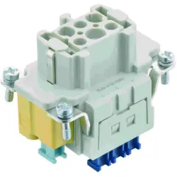Socket contact insert, 6B, 6 pole, cage clamp terminal, with PE contact, 09330062778