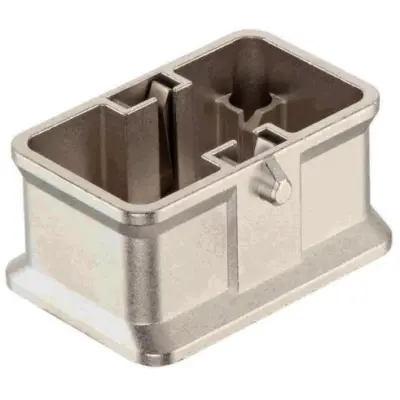 Carrier housing, size Han-Compact, zinc die casting, longitudinal bow locking, IP65, 09140010311 - 1