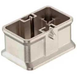 Carrier housing, size Han-Compact, zinc die casting, longitudinal bow locking, IP65, 09140010311