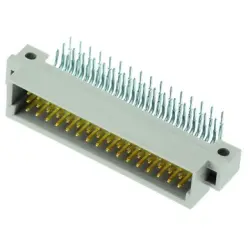 Male connector, type 2C, 48 pole, a-b-c, pitch 2.54 mm, solder pin, angled, 09231486921222