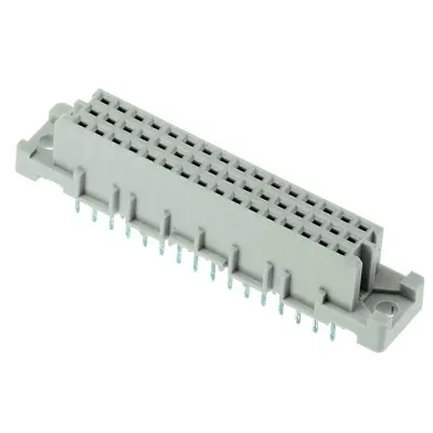 Female connector, type 2C, 48 pole, a-b-c, pitch 2.54 mm, solder pin, straight, gold-plated, 09232486825222 - 1