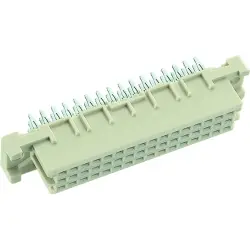 Female connector, type 2C, 48 pole, a-b-c, pitch 2.54 mm, press-in connection, straight, 09232486850222