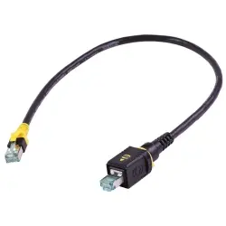 Patch cable, RJ45 plug, straight to RJ45 plug, straight, Cat 6A, S/FTP, PVC, 5 m, yellow, 09482847757050