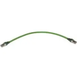 Patch cable, RJ45 plug, straight to RJ45 plug, straight, Cat 5, PVC, 0.5 m, green, 09486868001005