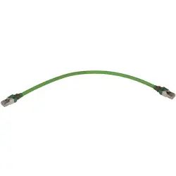 Patch cable, RJ45 plug, straight to RJ45 plug, straight, Cat 5, PUR, 1 m, green, 09486868004010
