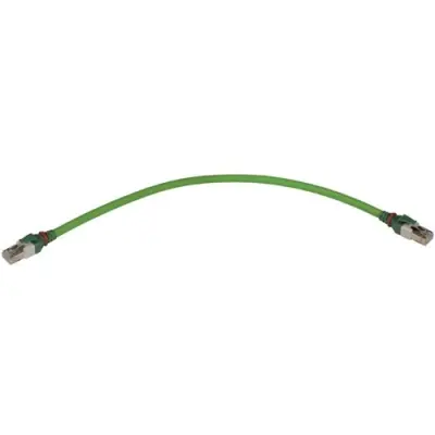 Patch cable, RJ45 plug, straight to RJ45 plug, straight, Cat 5, PUR, 3 m, green, 09486868004030 - 1