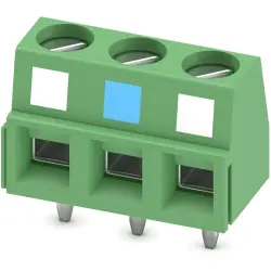 PCB terminal, 3 pole, pitch 5.08 mm, AWG 24-16, 17.5 A, screw connection, green, 1548129