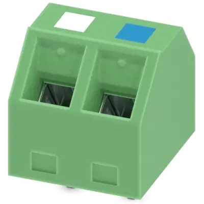 PCB terminal, 2 pole, pitch 5.08 mm, AWG 26-16, 17.5 A, screw connection, green, 1548130 - 1