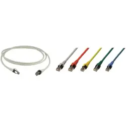 Patch cable, RJ45 plug, straight to RJ45 plug, straight, Cat 6A, S/FTP, LSZH, 0.5 m, gray, 09488787585005