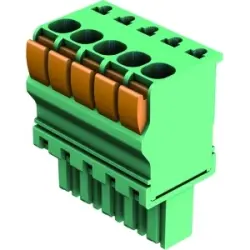 Socket header, 9 pole, pitch 3.5 mm, straight, green, 14310914102000