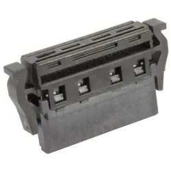 Socket header, 8 pole, pitch 1.27 mm, straight, black, 15290082501000
