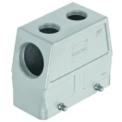 Grommet housing, size 16B, die-cast aluminum, 1 x M32, angled/2 x M20, straight, cross bow locking, IP65/IP66, 19628160529