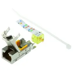 Socket, RJ45, 8 pole, 8P8C, Cat 6, IDC connection, cable assembly, 20820010002