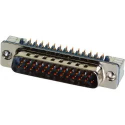 D-Sub plug, 9 pole, standard, equipped, angled, solder pin, 09551666820741