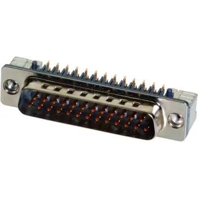 D-Sub plug, 15 pole, standard, equipped, angled, solder pin, 09552666816741 - 1