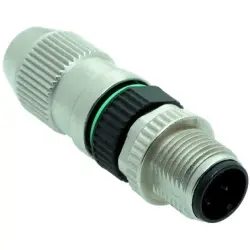 Plug, M12, 3 pole, IDC connection, screw locking, straight, 21031111305