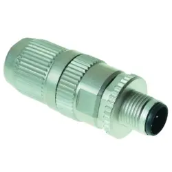 Plug, M12, 4 pole, IDC connection, screw locking, straight, 21032211405