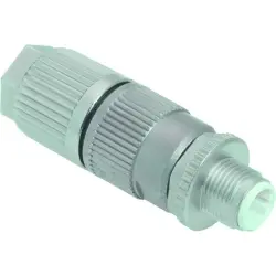 Plug, M12, 2 pole, IDC connection, screw locking, straight, 21032411301