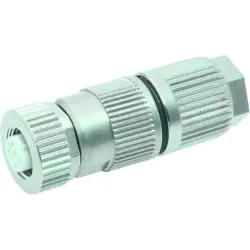 Jack, M12, 2 pole, IDC connection, screw locking, straight, 21032412301