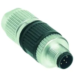 Plug, M12, 5 pole, IDC connection, screw locking, straight, 21032721505