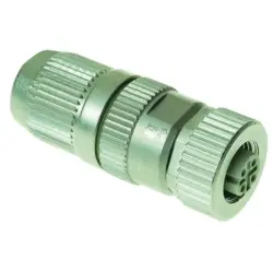 Jack, M12, 4 pole, IDC connection, screw locking, straight, 21032822405