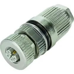 Jack, M12, 4 pole, IDC connection, screw locking, straight, 21032962505