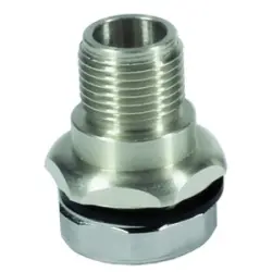 Flange socket, plug, front mounting for circular connector M12, 21033011001