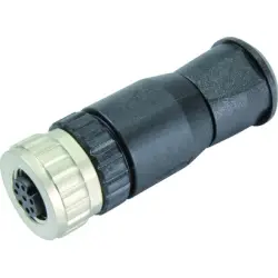 Jack, M12, 8 pole, screw connection, screw locking, straight, 21033192801