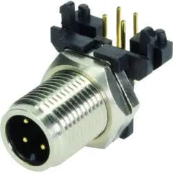 Plug, 4 pole, solder cup, screw locking, angled, 21033213401