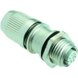 Jack, M12, 4 pole, IDC connection, screw locking, straight, 21033812425