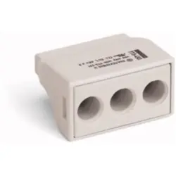 Cable connector, 3 pole, 2.5-6.0 mm², clamping points: 3, light gray, push-in wire connection, 42 A, 773-493