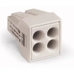 Cable connector, 4 pole, 0.75-2.5 mm², clamping points: 4, light gray, push-in wire connection, 24 A, 773-494