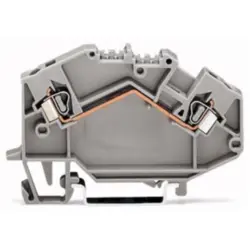 2-wire feed-through terminal, spring-clamp connection, 0.08-2.5 mm², 1 pole, 24 A, 8 kV, gray, 780-601