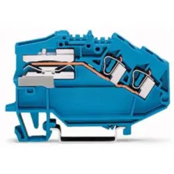 2-wire N disconnect terminal, spring-clamp connection, 0.08-4.0 mm², 1 pole, 32 A, 6 kV, blue, 781-643