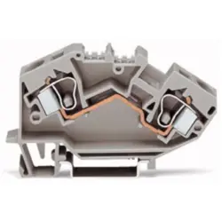 2-wire feed-through terminal, spring-clamp connection, 0.2-10 mm², 1 pole, 57 A, 8 kV, gray, 784-601
