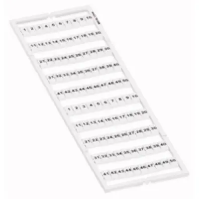 Marker card for terminal block plug, 793-5566 - 1