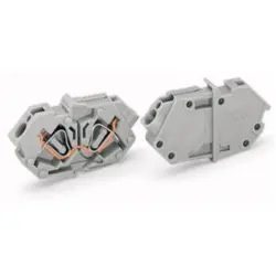 Feed through terminal, spring-clamp connection, 0.08-4.0 mm², 1 pole, 32 A, 4 kV, gray, 826-159