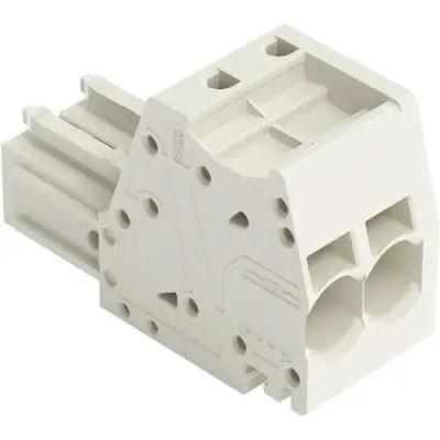 1-wire female connector, 2 pole, pitch 7.62 mm, light gray, 831-3102 - 1