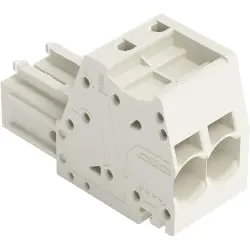 1-wire female connector, 2 pole, pitch 7.62 mm, light gray, 831-3102