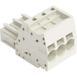1-wire female connector, 3 pole, pitch 7.62 mm, light gray, 831-3103