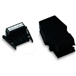 Socket, 5 pole, snap-in, push-in, 0.5-6.0 mm², black, 831-3105/1019-004