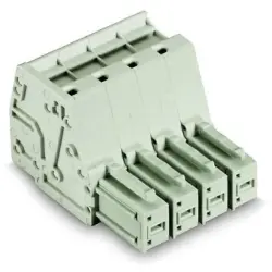 1-wire female connector, 6 pole, pitch 7.62 mm, light gray, 831-3106