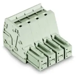 1-wire female connector, 6 pole, pitch 7.62 mm, light gray, 831-3106/135-000