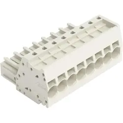 1-wire female connector, 8 pole, pitch 7.62 mm, light gray, 831-3108
